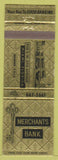 Matchbook Cover - Merchants Bank Miami FL