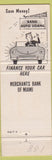 Matchbook Cover - Merchants Bank Miami FL