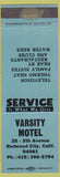 Matchbook Cover - Varsity Motel Redwood City CA blue