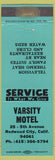 Matchbook Cover - Varsity Motel Redwood City CA teal