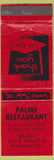 Matchbook Cover - Palms Restaurant Rosemead CA red
