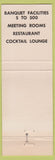 Matchbook Cover - Hotel San Diego CA Hunt Restaurant