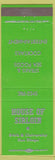 Matchbook Cover - House of Sirloin San Diego CA green