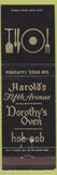 Matchbook Cover - Harold's Fifth Avenue Dorothy's Oven San Diego CA