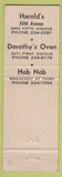 Matchbook Cover - Harold's Fifth Avenue Dorothy's Oven San Diego CA