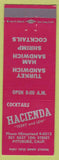 Matchbook Cover - Hacienda Pittsburg CA