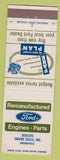 Matchbook Cover - Ford Engines Parts Indianapolis IN Dealer Engine Sales