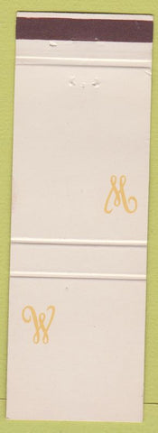 Matchbook Cover - W Banquet Facilities NO TOWN
