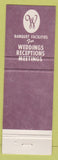 Matchbook Cover - W Banquet Facilities NO TOWN