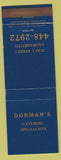 Matchbook Cover - Dorman's Catering Sacramento CA