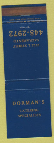Matchbook Cover - Dorman's Catering Sacramento CA