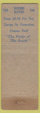 Matchbook Cover - Roosevelt Hotel New Orleans LA WEAR
