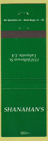 Matchbook Cover - Shanahan's Lafayette CA