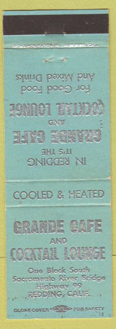 Matchbook Cover - Grande Cafe Redding CA