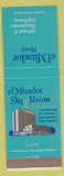 Matchbook Cover - El Mirador Hotel Sacramento CA