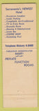 Matchbook Cover - El Mirador Hotel Sacramento CA
