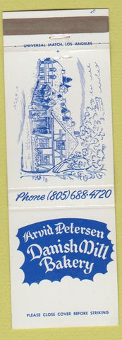 Matchbook Cover - Arvid Peterson Danish Mill Bakery Solvang CA