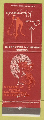 Matchbook Cover - Omar Khayyam's San Francisco CA