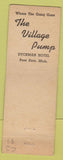 Matchbook Cover - Village Pump Paw Paw MI