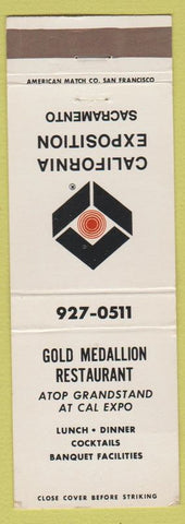 Matchbook Cover - Gold Medallion Restaurant California Exp Sacramento CA WEAR