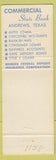 Matchbook Cover - Commerce State Bank Andrews TX
