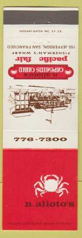Matchbook Cover - Alioto's Captains Cabin San Francisco CA