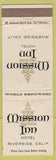Matchbook Cover - Mission Inn Riverside CA WEAR