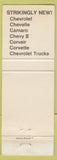 Matchbook Cover - 1968 Chevrolet Buick Oldsmobile Compton CA