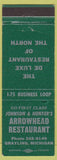 Matchbook Cover - Arrowhead Restaurant Grayling MI