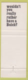 Matchbook Cover - 1968 Buick HG Bennett Barre VT