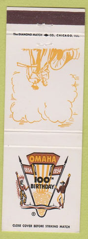 Matchbook Cover - Omaha Nebraska NE 100th Birthday 1954