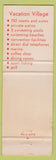 Matchbook Cover - Vacation Village San Diego CA WEAR