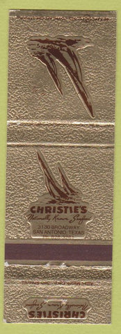 Matchbook Cover - Christie's Restaurant San Antonio TX