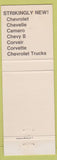 Matchbook Cover - 1968 Chevrolet HC Boyer Sunbury PA