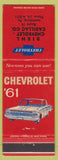 Matchbook Cover - 1961 Chevrolet Diehl Lewisburg PA
