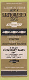 Matchbook Cover - 1962 Chevrolet Staub New Oxford PA