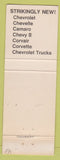 Matchbook Cover - 1968 Chevrolet Dan's Warren PA