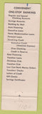 Matchbook Cover - Bank of Commerce WORN