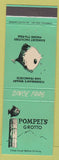 Matchbook Cover - Pompei's Grotto San Francisco CA