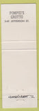Matchbook Cover - Pompei's Grotto San Francisco CA