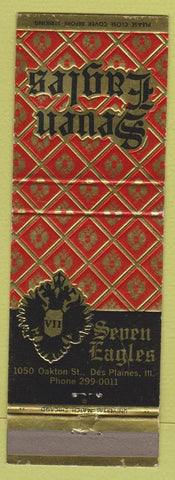 Matchbook Cover - Seven Eagles Des Plaines IL