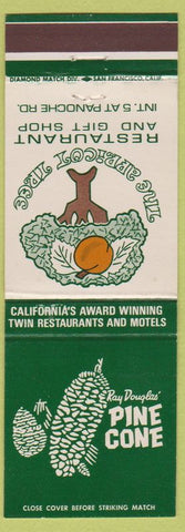 Matchbook Cover - Ray Douglas' Pine Cone Merced San Jose Modesto CA