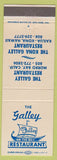 Matchbook Cover - The Galley Restaurant Morro Bay CA Kona Hawaii
