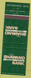 Matchbook Cover - Shawano Bank WI