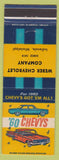 Matchbook Cover - 1960 Chevrolet Indianola MS Weber