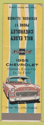 Matchbook Cover - 1955 Chevrolet Atkinson IL low phone