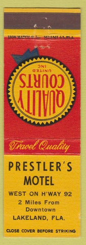 Matchbook Cover - Frestler's Motel Lakeland FL