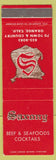 Matchbook Cover - Saxony Restaurant Orange CA