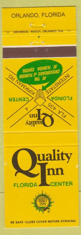Matchbook Cover - Quality Inn Florida Center Orlando FL