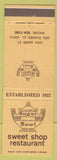 Matchbook Cover - Sweet Shop Restaurant Des Plaines IL